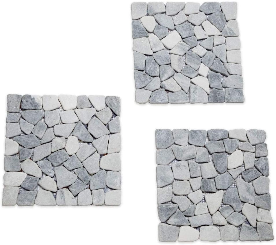 Bits and Pieces - Stepping Stones - 12" Square Marble - Set of Three (3)