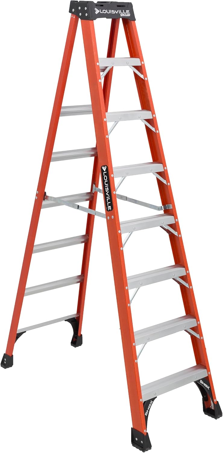 Louisville Ladder 6-Foot Fiberglass Step Ladder, 375-Pound Load Capacity, Type IAA, FS1406HD