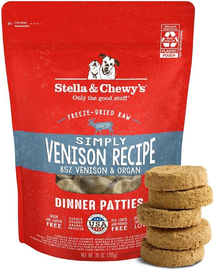Stella & Chewy’s Freeze Dried Raw Dinner Patties – Grain Free Dog Food, Protein Rich Stella’s Super Beef Recipe – 5.5 oz
