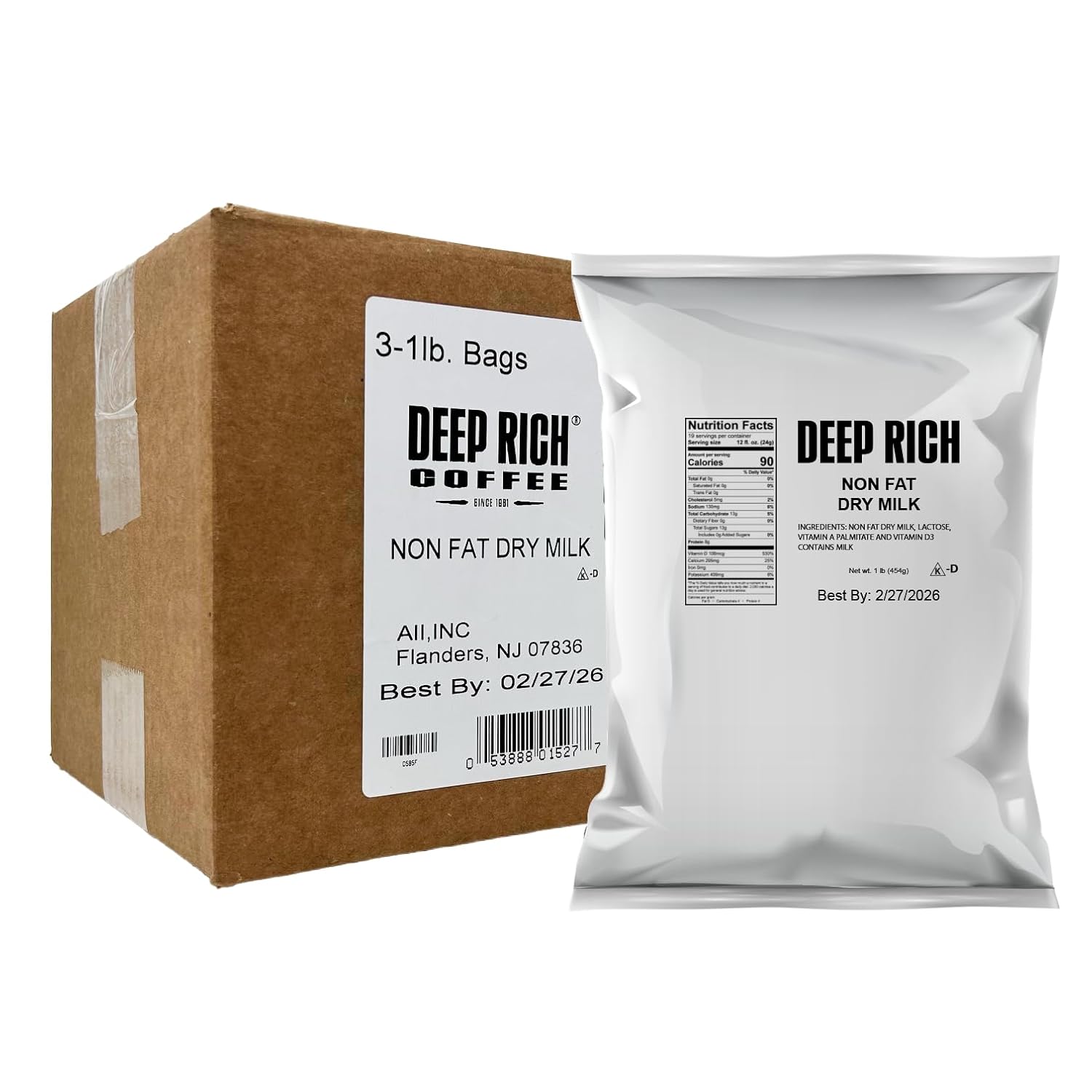 DEEP RICH 3x1 lb Nonfat Dry Milk