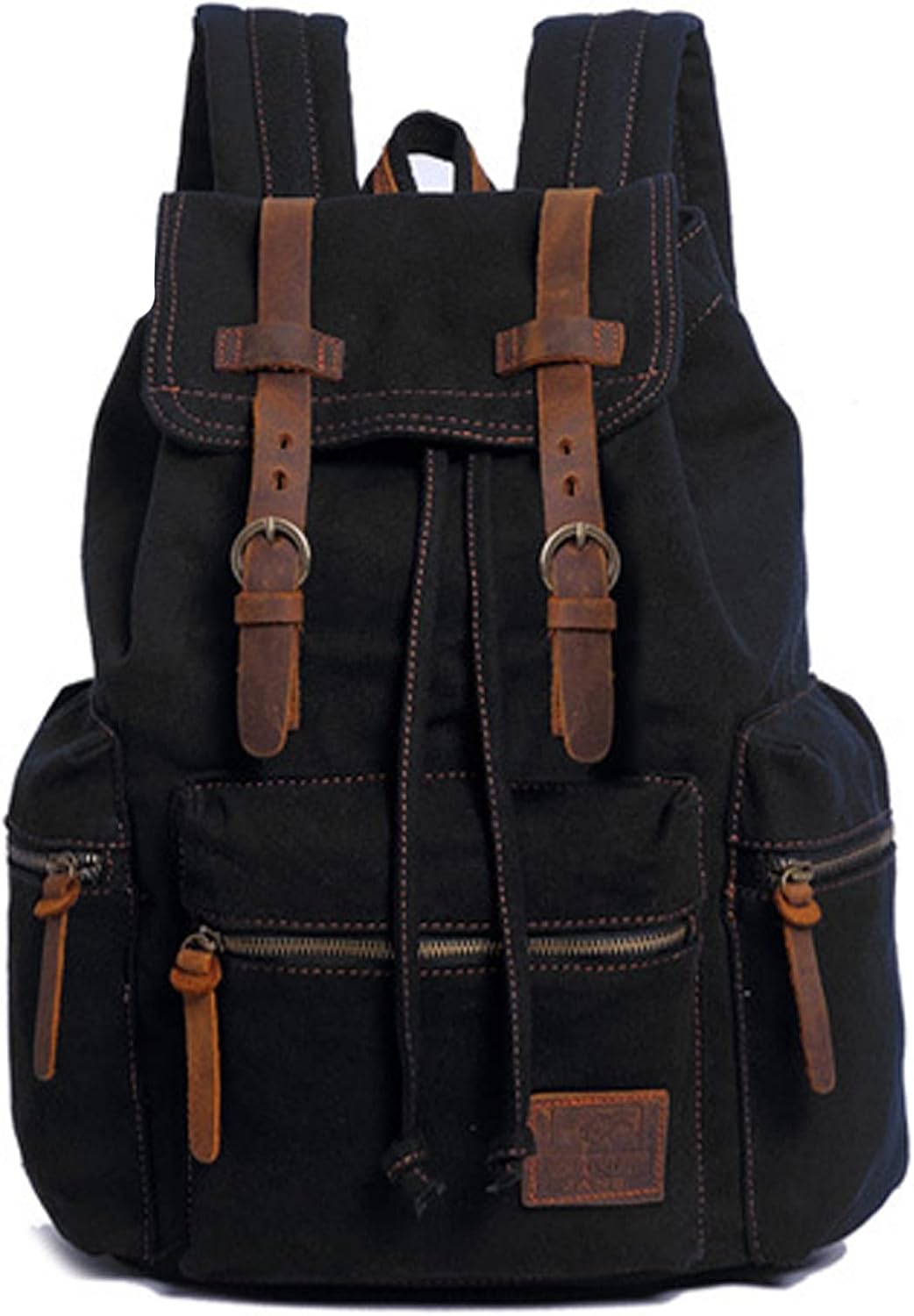 AUGUR High Capacity Canvas Vintage Backpack - for School College Hiking Travel 12-17" Laptop