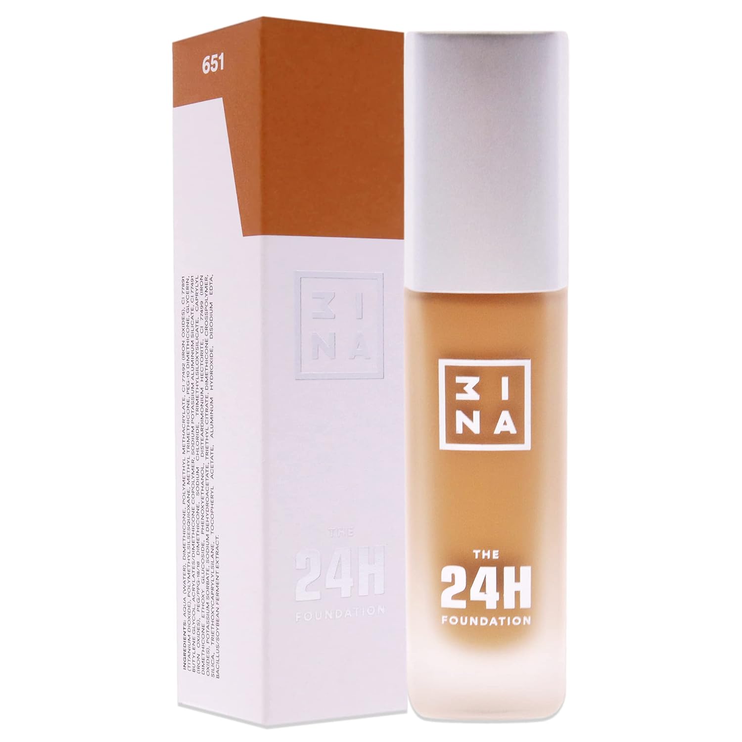 3INA The 3-in-1 Foundation – Liquid Foundation with SPF 15 – 12-Hour, Light to Medium Coverage – Skincare, Concealer, Coverage in One – 213 – 1.01 oz