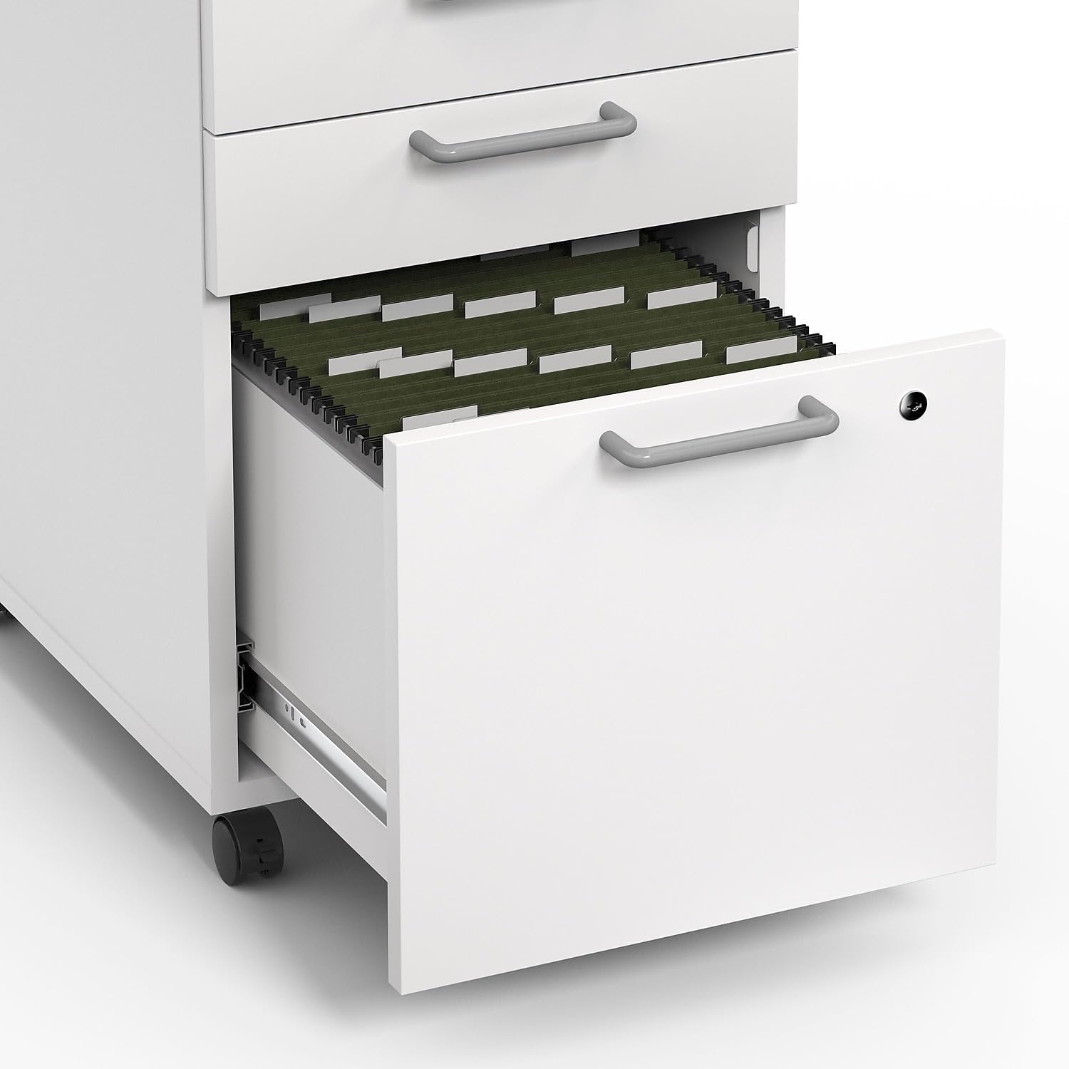 Union & Scale Staples Essentials 3-Drawer Vertical File Cabinet, Letter & Legal Size Documents, Lockable & Mobile, 21.3" D x 15.6" W x 24.3" H, Natural