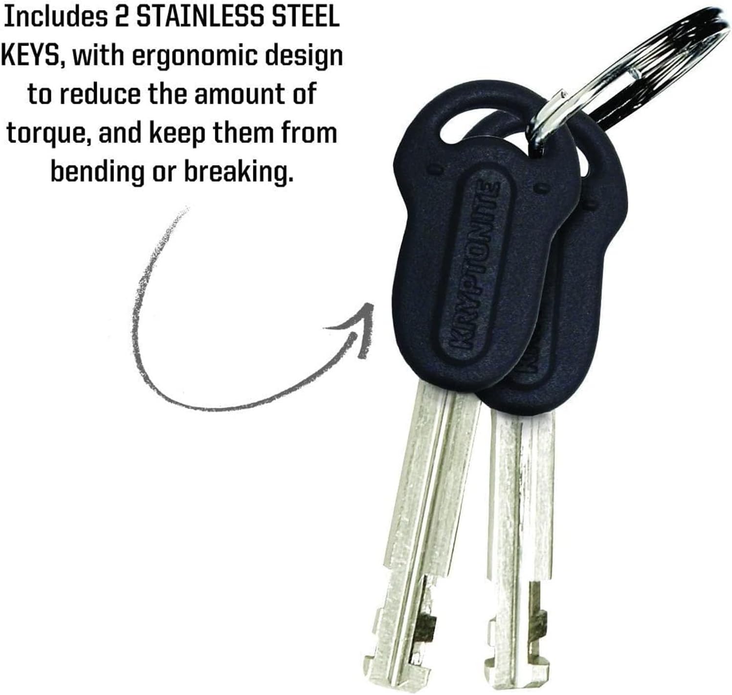 Kryptonite Parkview Bike U-Lock, 4ft Braided Steel Security Cable & Keys