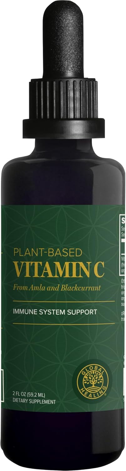 Organic Vitamin C Liquid Drops 180mg, Immune & Energy Support (2 Oz)