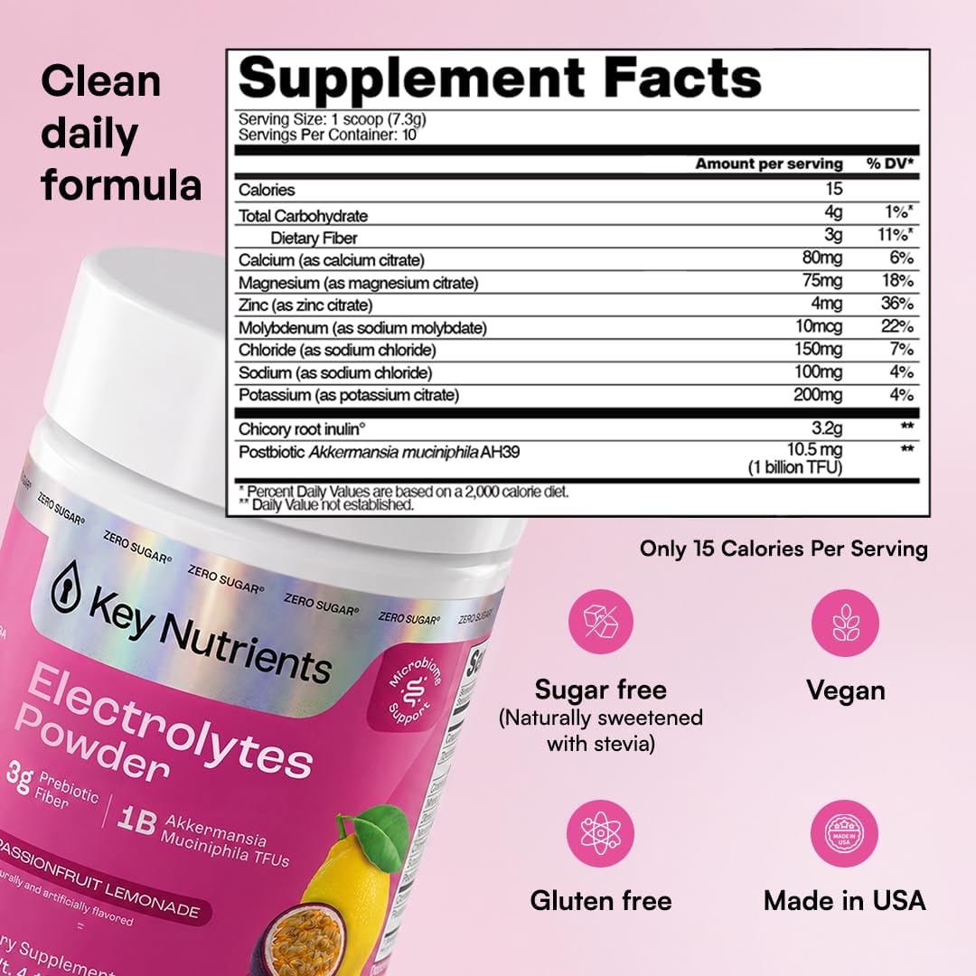 KEY NUTRIENTS Sugar Free Electrolyte Tablets, Hydration Pills, 200 Capsules
