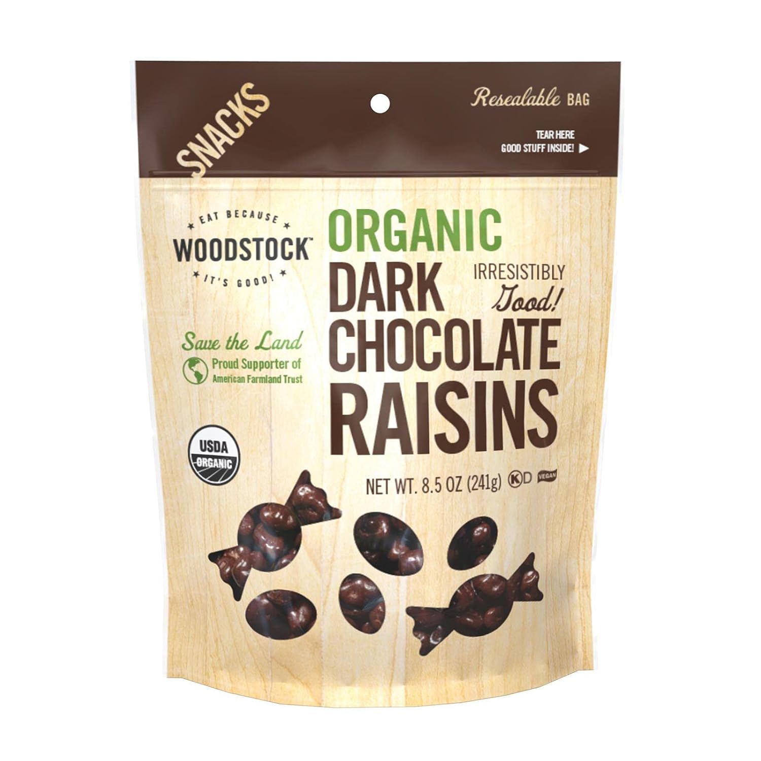 Organic Raisins; Dark Chocolate