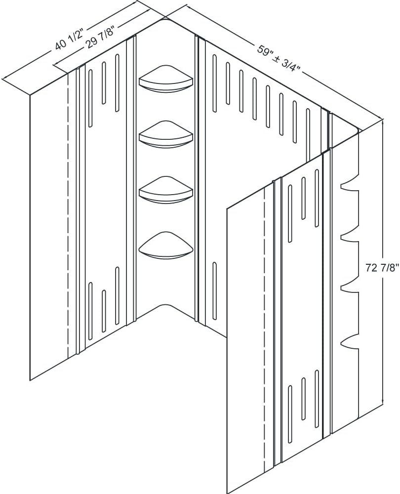 DreamLine 32 in. D x 60 in. W x 75 5/8 in. H Center Drain Acrylic Shower Base and QWALL-3 Backwall Kit In White, DL-6146C-01