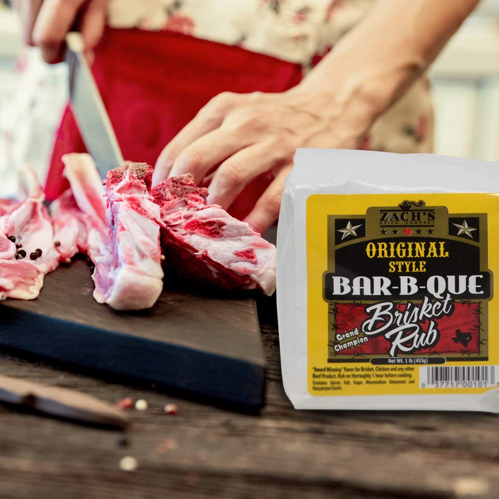 Zach's Original Style Bar-B-Que Brisket Rub - Championship Cook-off Winning Brisket Rub (Original Style Brisket Rub, 1 Pound)