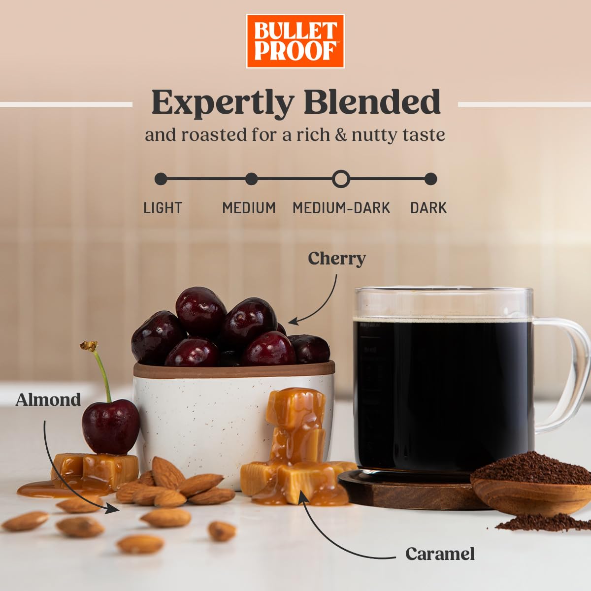Bulletproof French Kick Dark Roast Ground Coffee, 12 Ounces, 100% Arabica Beans, Clean Coffee Tested for Toxins, Packaging May Vary