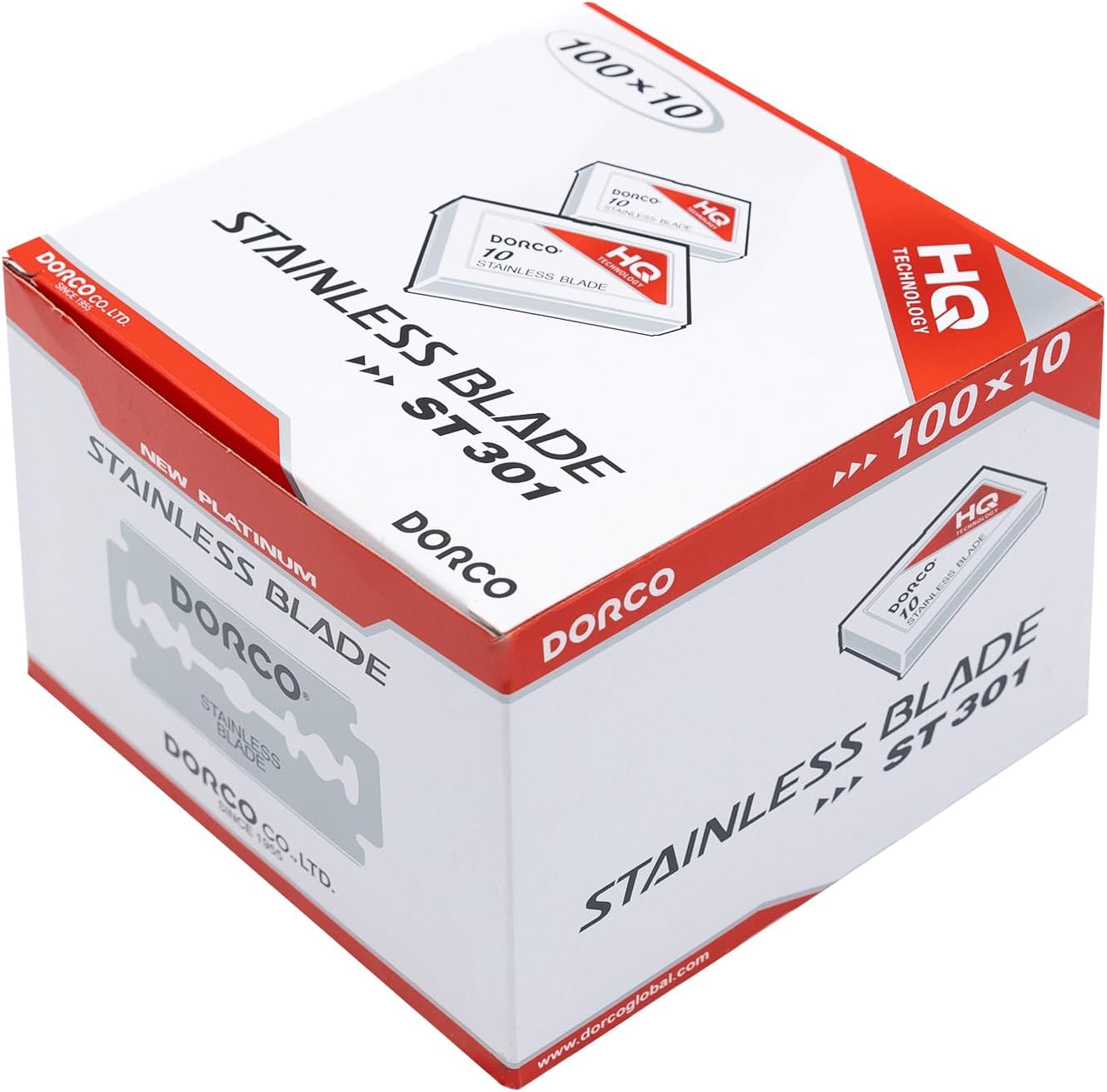 Dorco ST301 Platinum Extra Double Edge Razor Blades 1000 Count, Razors for Men, Super Sharp for Smooth, Precise Shave, Stocking Stuffers