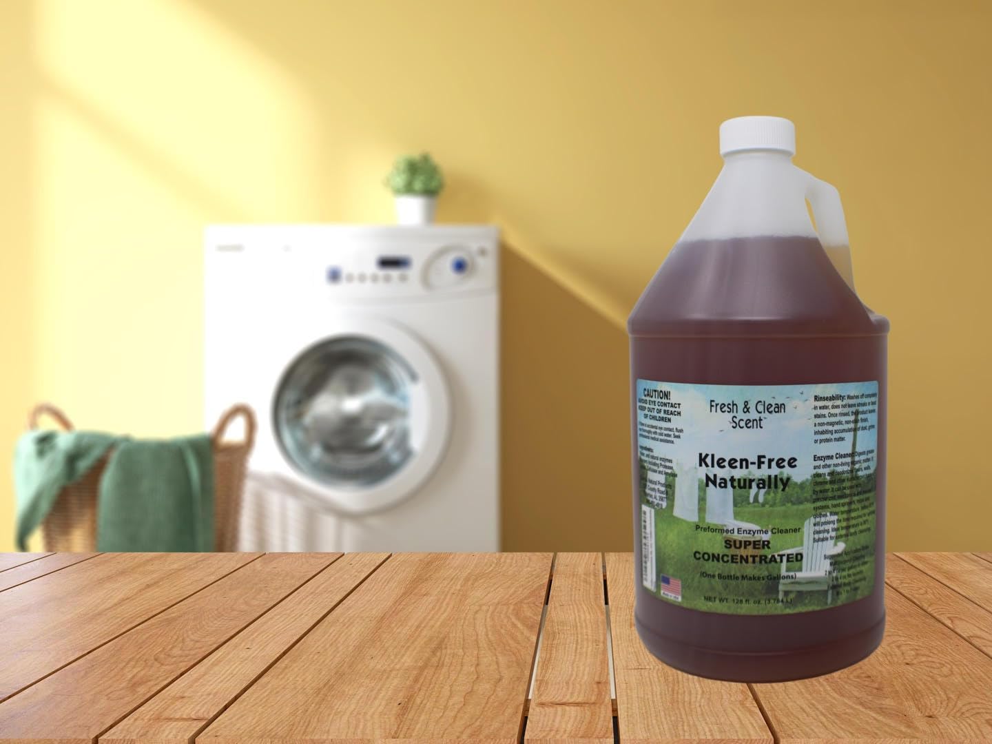 Naturally Preformed Enzyme Cleaner, Enzyme Solution, Multi-Purpose Cleaner, Laundry Additive and More - Concentrate - Original Scent - 128oz (1 Gallon)