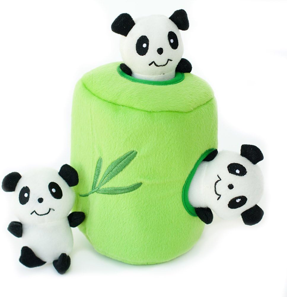 ZippyPaws Burrow Hide & Seek Plush Puzzles - Monkey 'n Banana | Interactive Dog & Puppy Toys for Boredom, Stimulating Pet Products to Keep them Busy, Squeaky Toy for Enrichment