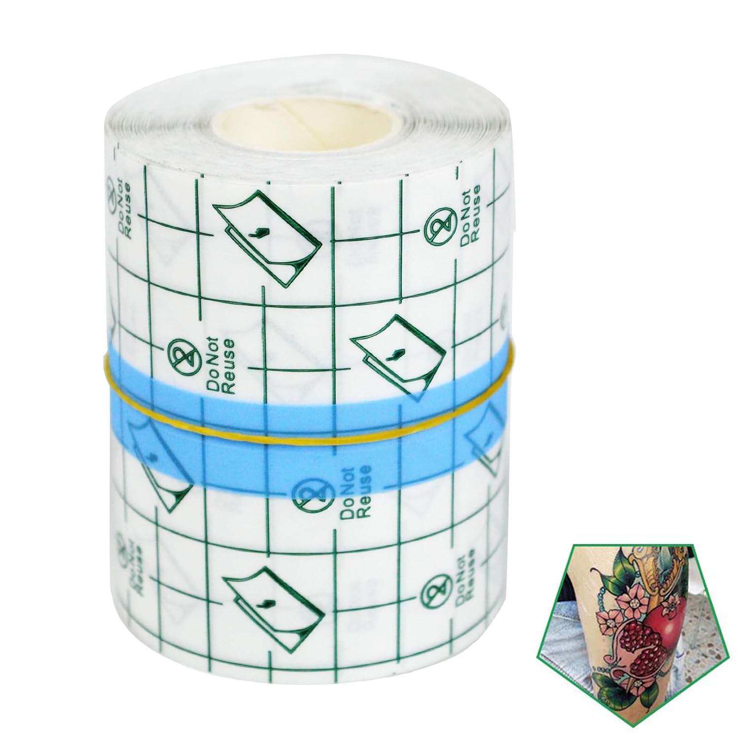 Flatoedu Tattoo Aftercare Bandage Roll 6" x 2 Yard - Waterproof Film