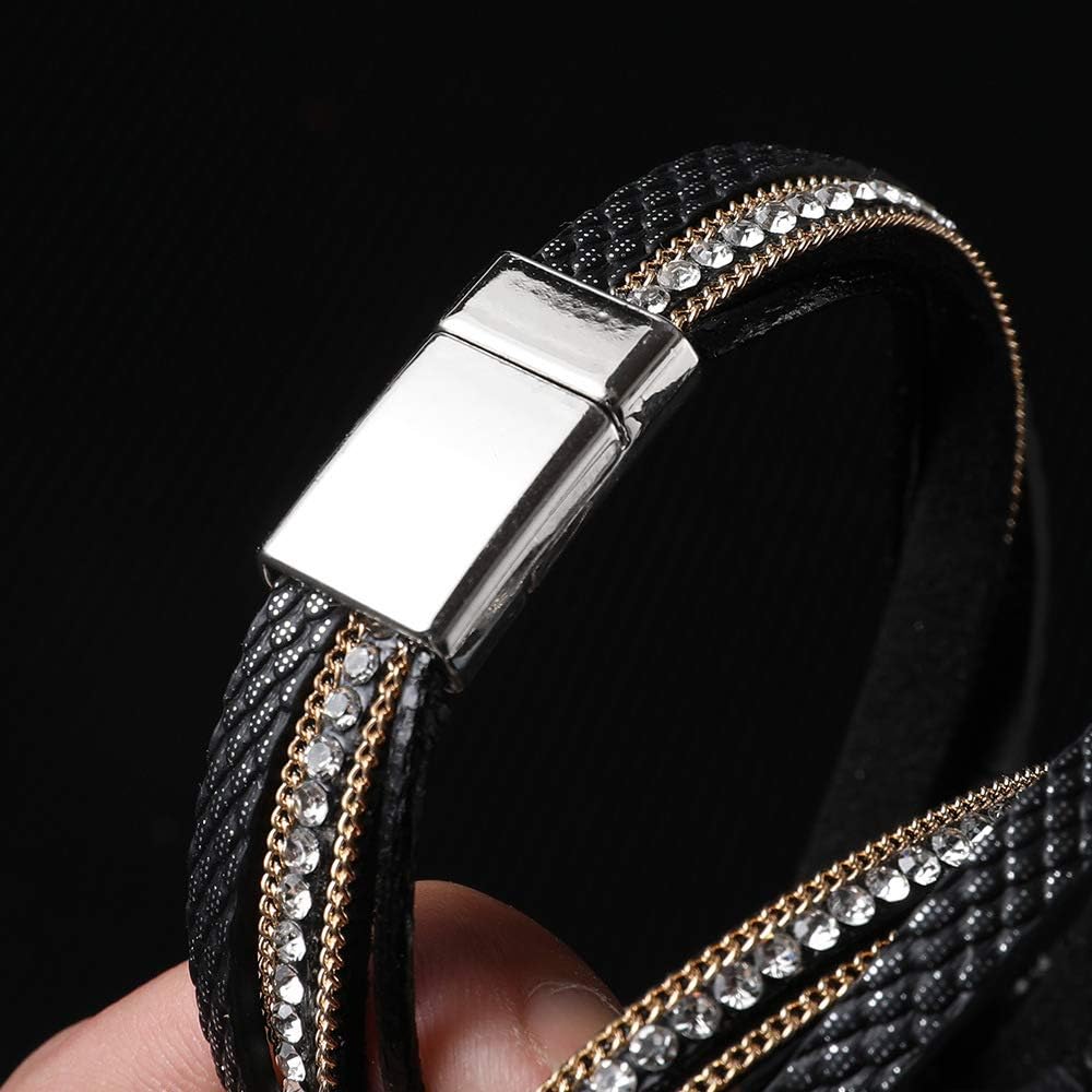 Fesciory Leather Wrap Bracelets for Women, Boho Western Layered Jewelry