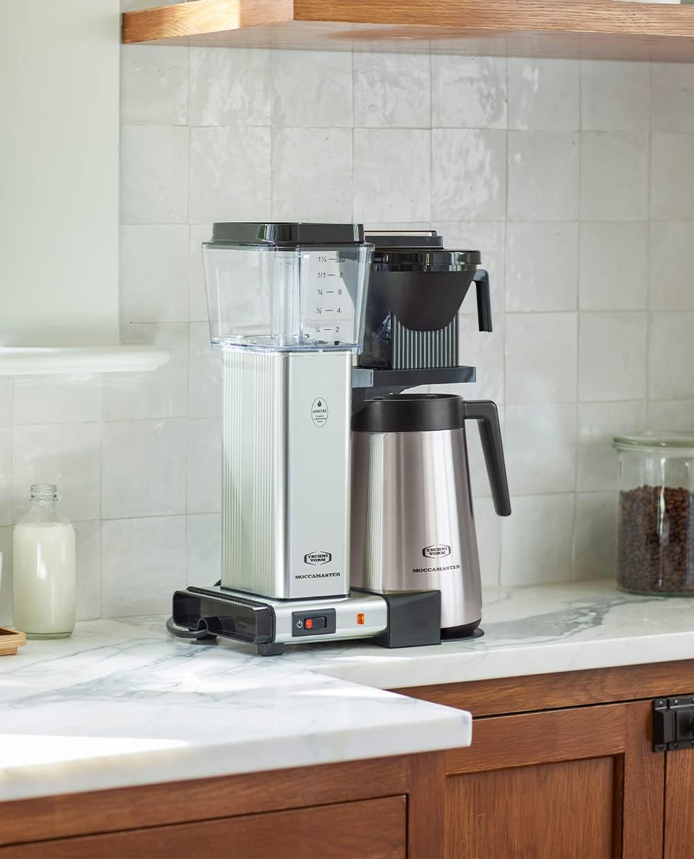 Technivorm Moccamaster 79317 KBGT thermal Carafe 10-Cup Coffee Maker 40 Ounce, Stone Grey 1.25l