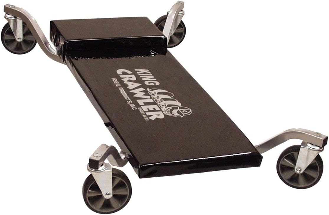 Traxion 1-200 King Crawler Rolling Automotive Mechanic Creeper W/All-Terrain 5" Casters,Black