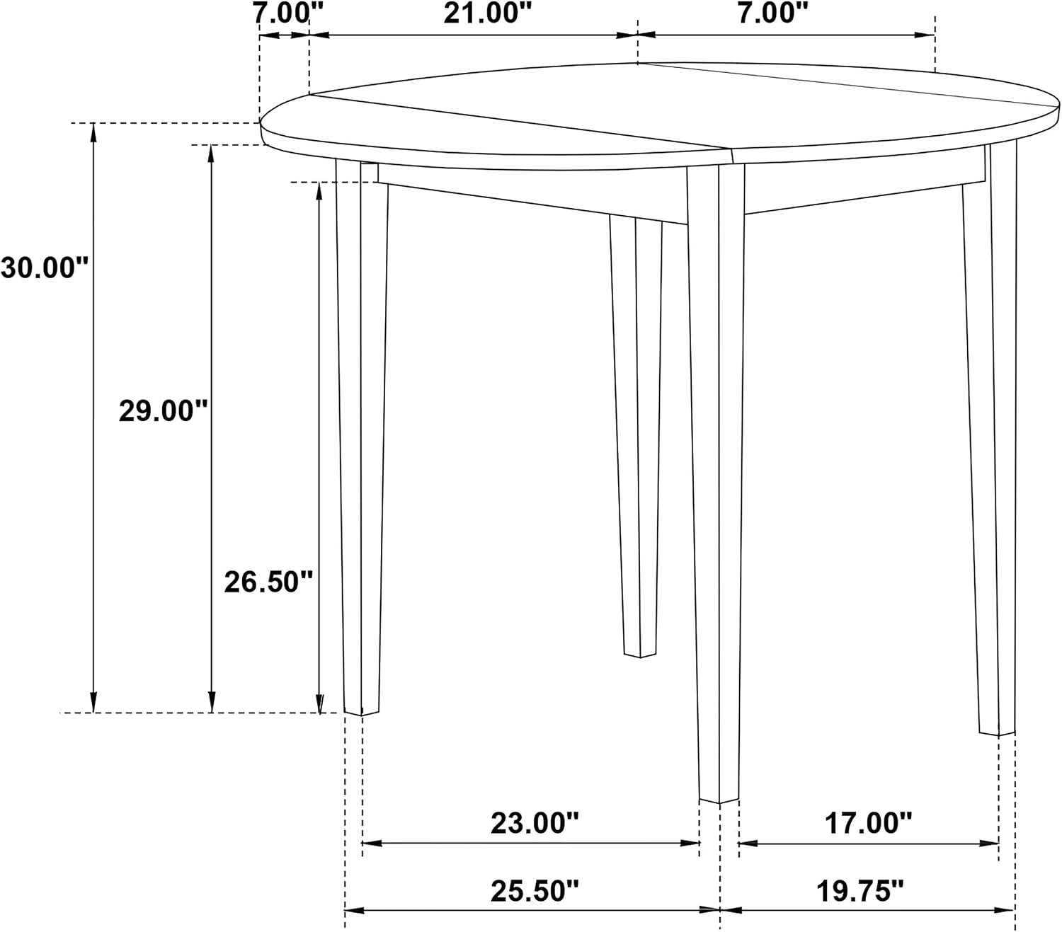 Coaster Home Furnishings 3-Piece Round Wood Dining Room Set Drop Leaf Extension Table Ladder Back Side Chairs Upholstered Seat Cushions Cappuccino