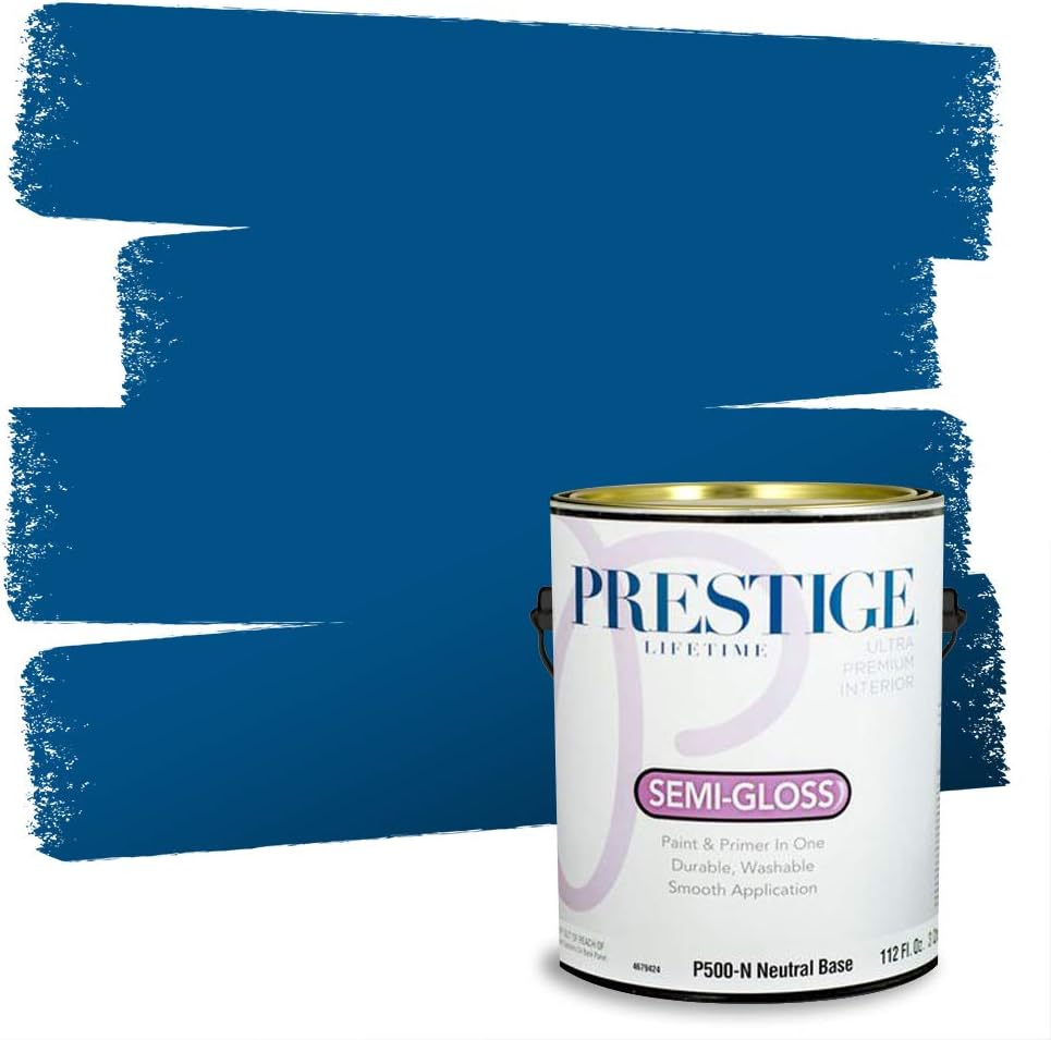 PRESTIGE Paints Exterior Paint and Primer In One, 1-Gallon, Satin, Comparable Match of Sherwin Williams* Blueblood*