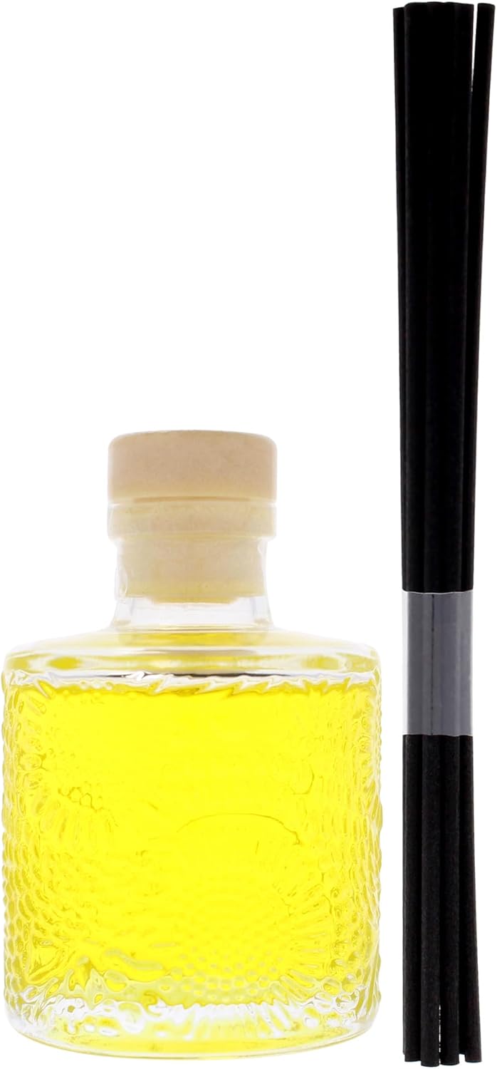 Voluspa Santal Vanille Scented Reed Diffuser, 3.4 oz, Luxury Santal Diffuser, Oil Reed Diffusers for Home, Handcrafted in the USA