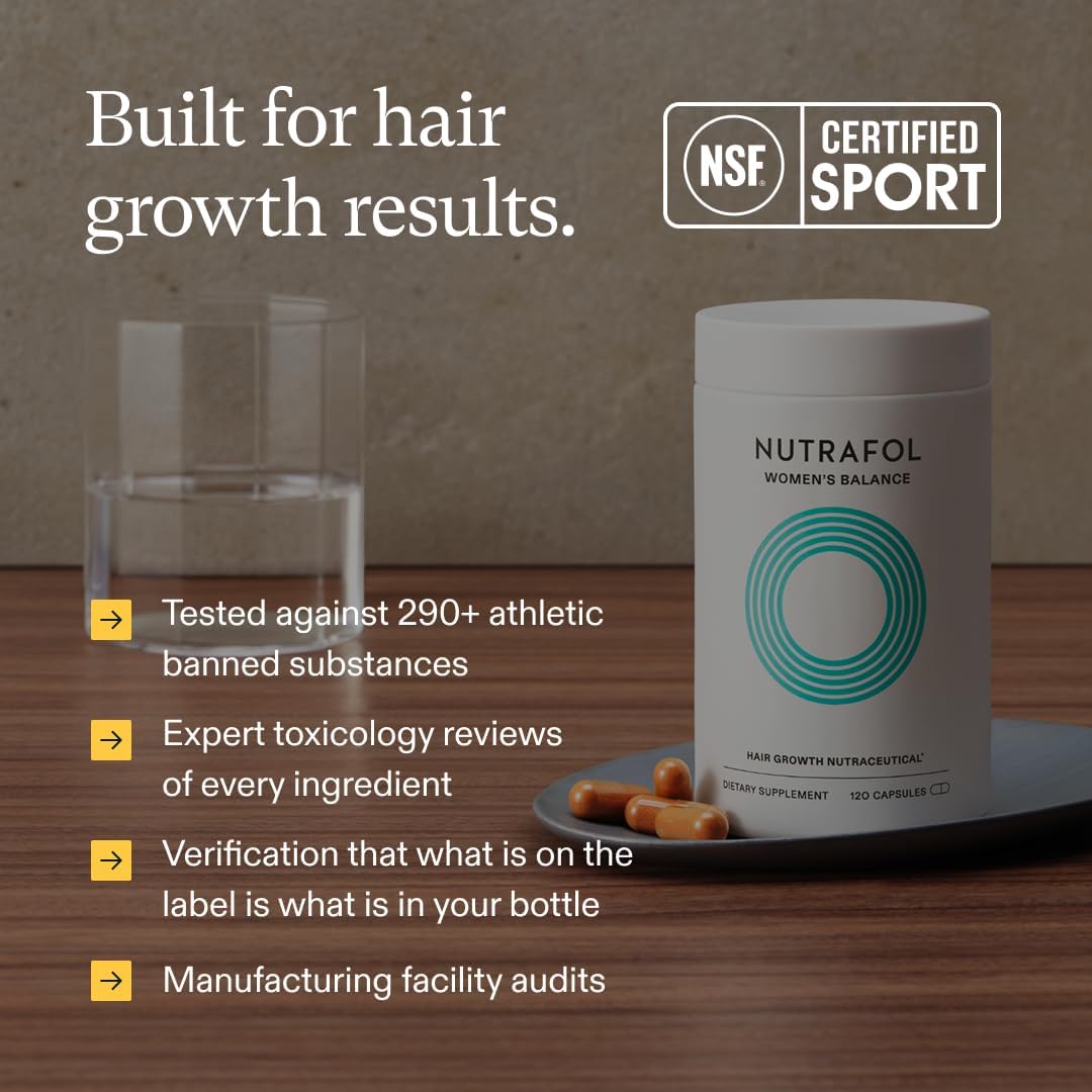 Nutrafol Women's Balance Hair Growth Supplements, Age 45+, 1-Month Bottle | #1 Dermatologist-Recommended Hair Growth Supplement Brand