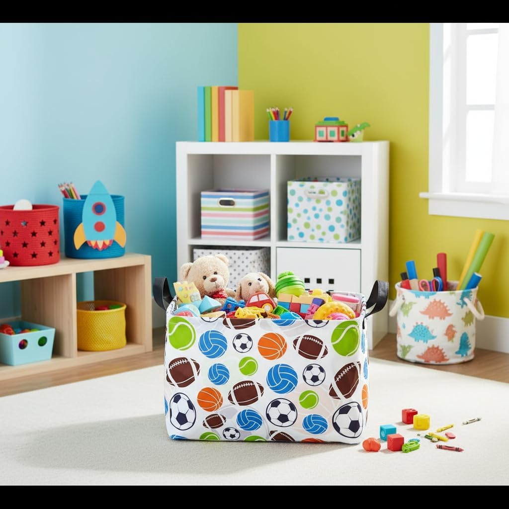 MAIZMZ Rectangular Storage Basket Collapsible Organizer Bin Waterproof Toy Box for Organizing Home/Dorm/Kitchen/Pet/Office/Closet/Shelf/Gift Baskets