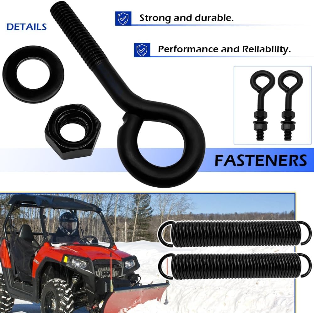 10.82" WARN 71494 Powersports ATV Heavy Duty Snow Plow Trip Spring, Black Compatible with WARN Plow Blades
