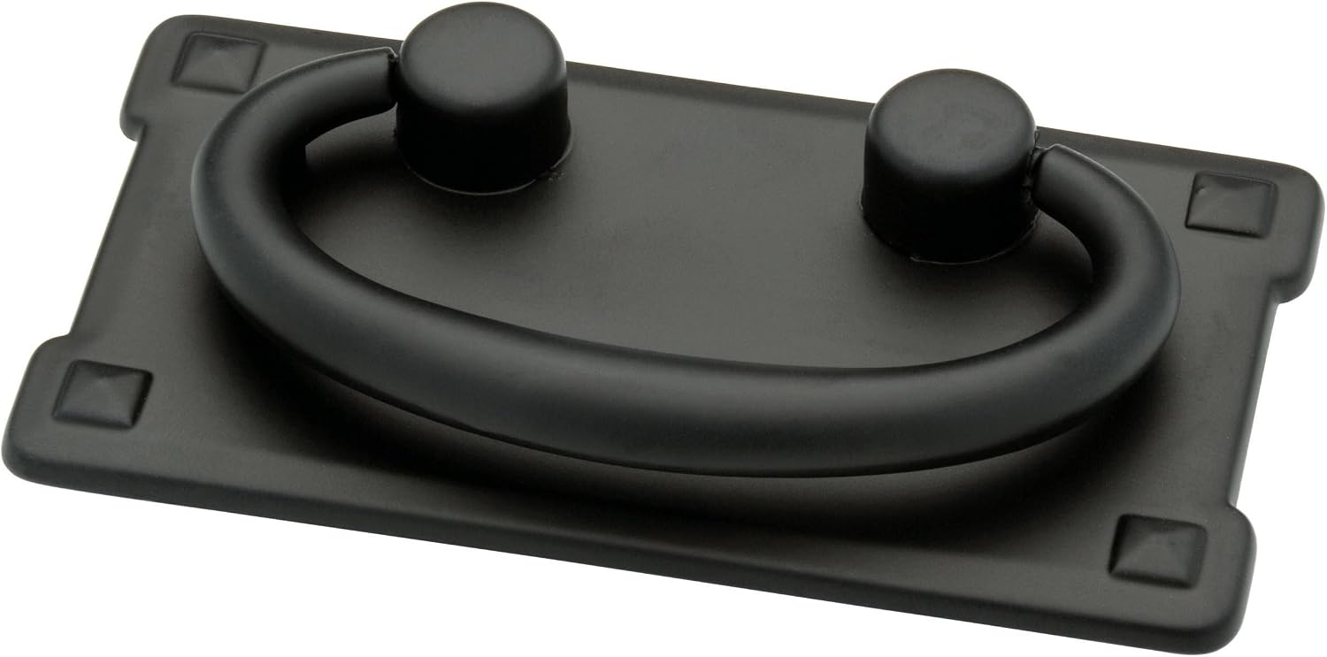 Franklin Brass (5-Pack) – Matte Black Cabinet Handles, 3 Inch Hole Center, Vintage Pulls for Drawers, Kitchen Cabinet Door, Dressers | Mission