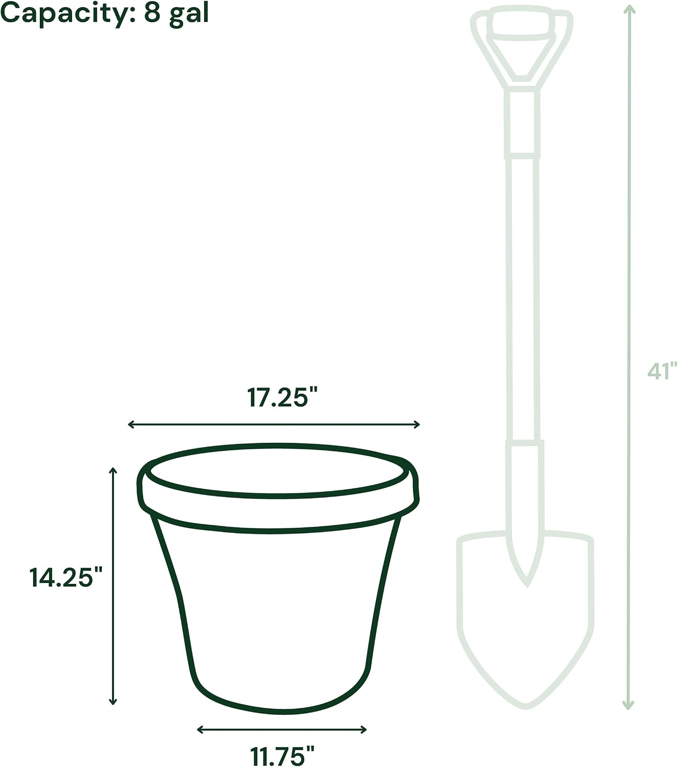 Bloem Terra Pot Planter: 16" - Terra Cotta - Durable Resin Pot, for Indoor and Outdoor Use, 8 Gallon Capacity, Saucer Sold Separately