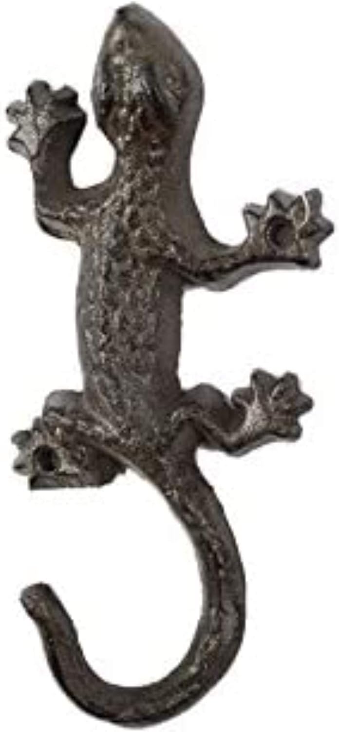 Cast Iron Lizard Hook 6" - Wall Decor Hook - Iron Home Decoration