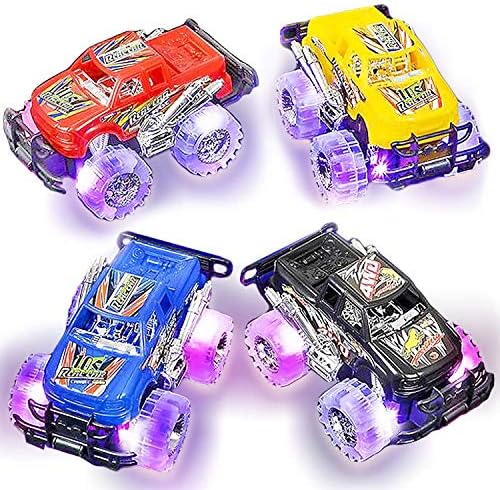 Light Up Monster Trucks for Boys and Girls, Toy Truck Set of 2, Monster Trucks for Boys 3-6 Years Old, Toddler Monster Truck Toys, Light Up Trucks