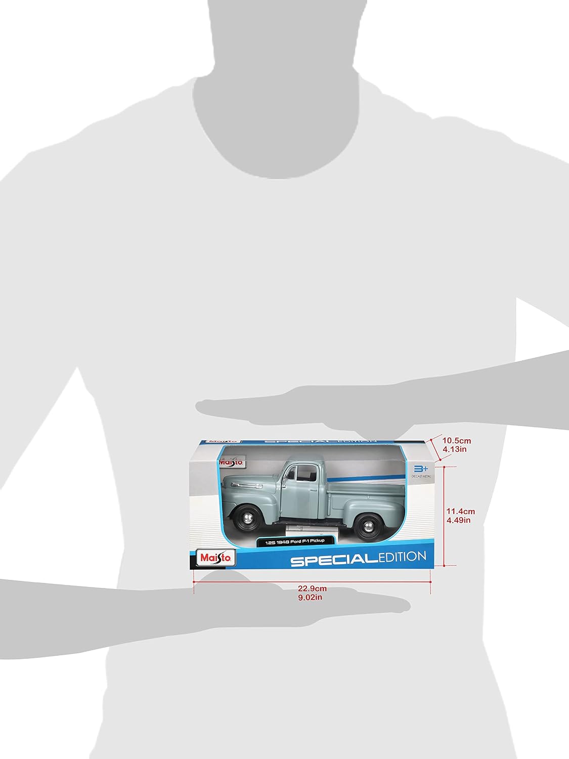1948 Ford F-1 Pickup Truck - Gray (Special Edition) Diecast 1:25 Scale Model - Maisto