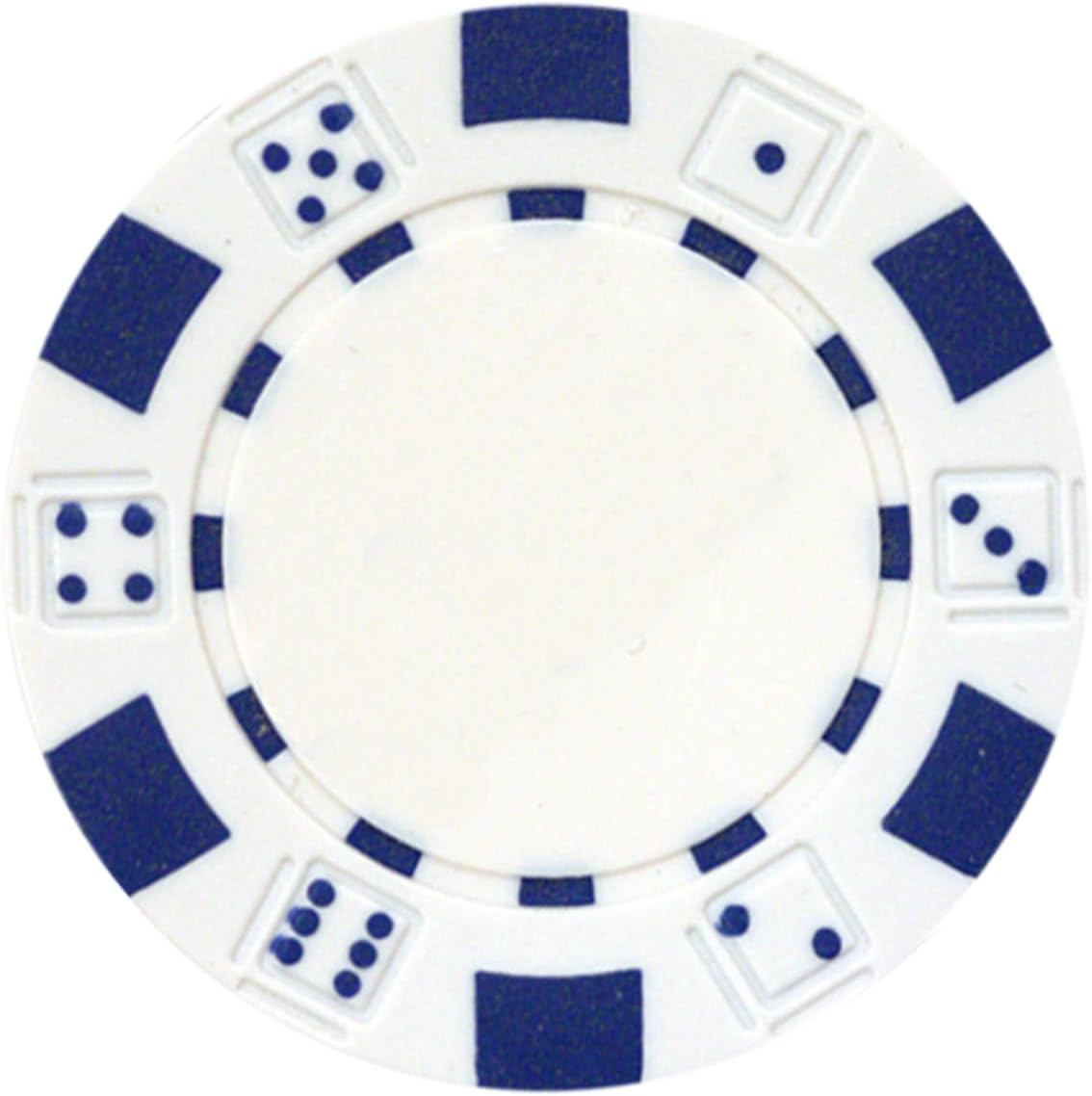 DA VINCI 50 Clay Composite Dice Striped 11.5 Gram Poker Chips, Choose from 11 Colors