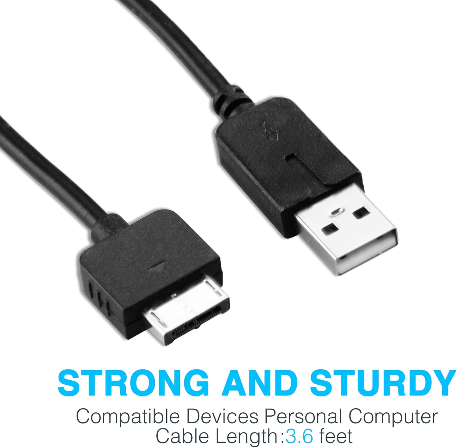 3.9ft PS Vita Charger Cable, 2 in 1 USB Data & Power Charger Cord Replacement for PlayStation Vita 1000 (Only Compatible with PSV 1000)