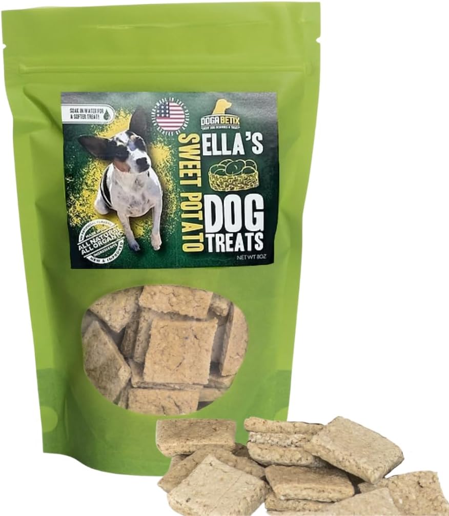 Ella's Diabetic Dog Treats Chicken (8oz) - Low Glycemic Ingredients - Vet Approved - Made in USA by Owners of Diabetic Dogs - Developed to Help Keep Glucose Levels Stable