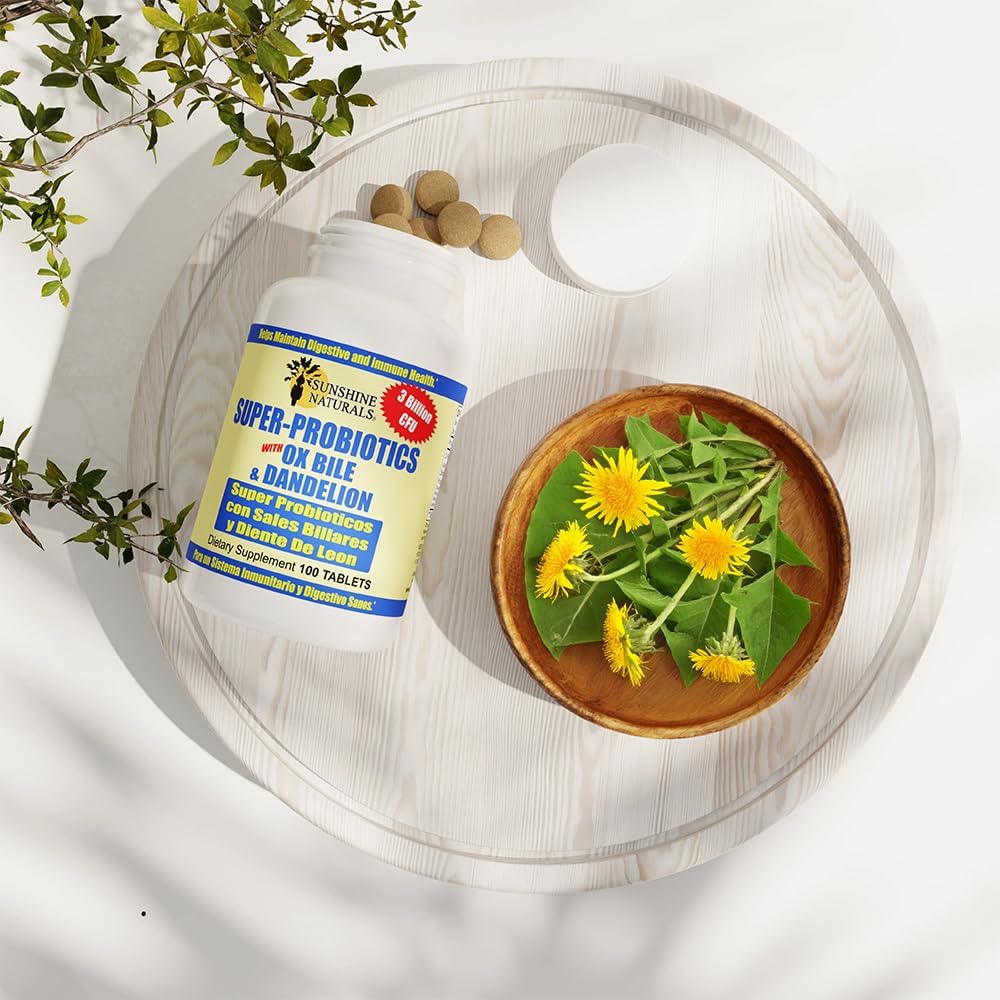 Sunshine Naturals Super Probiotics Supplement. Improves Digestion, Gut Health, Immune System Support