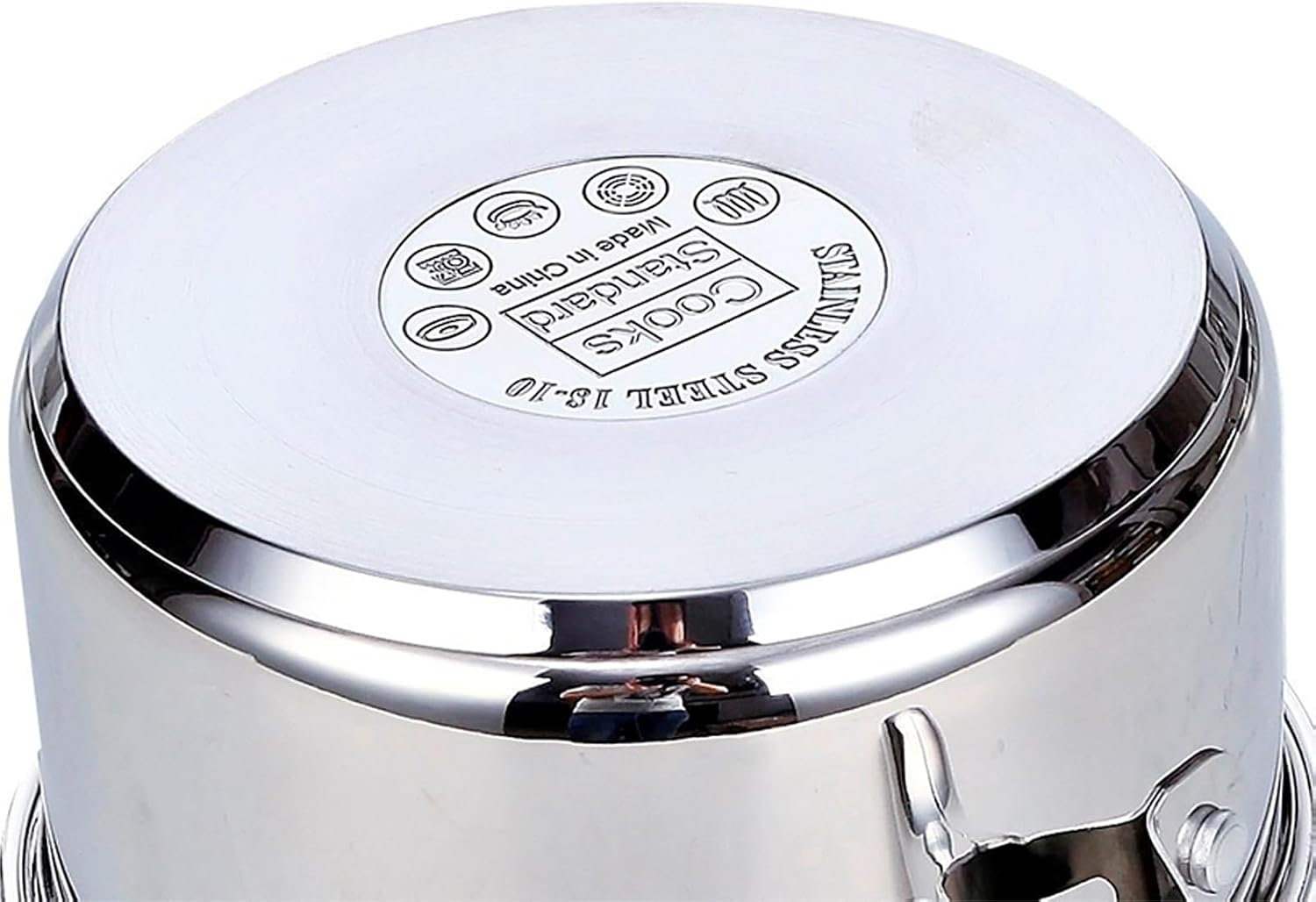 Cooks Standard Classic 6-Quart Stainless Steel Dutch Oven Casserole with Glass Lid, Large Dutch Oven Casserole for Soup, Stew, Chili & Pasta, Compatible with All Stovetops