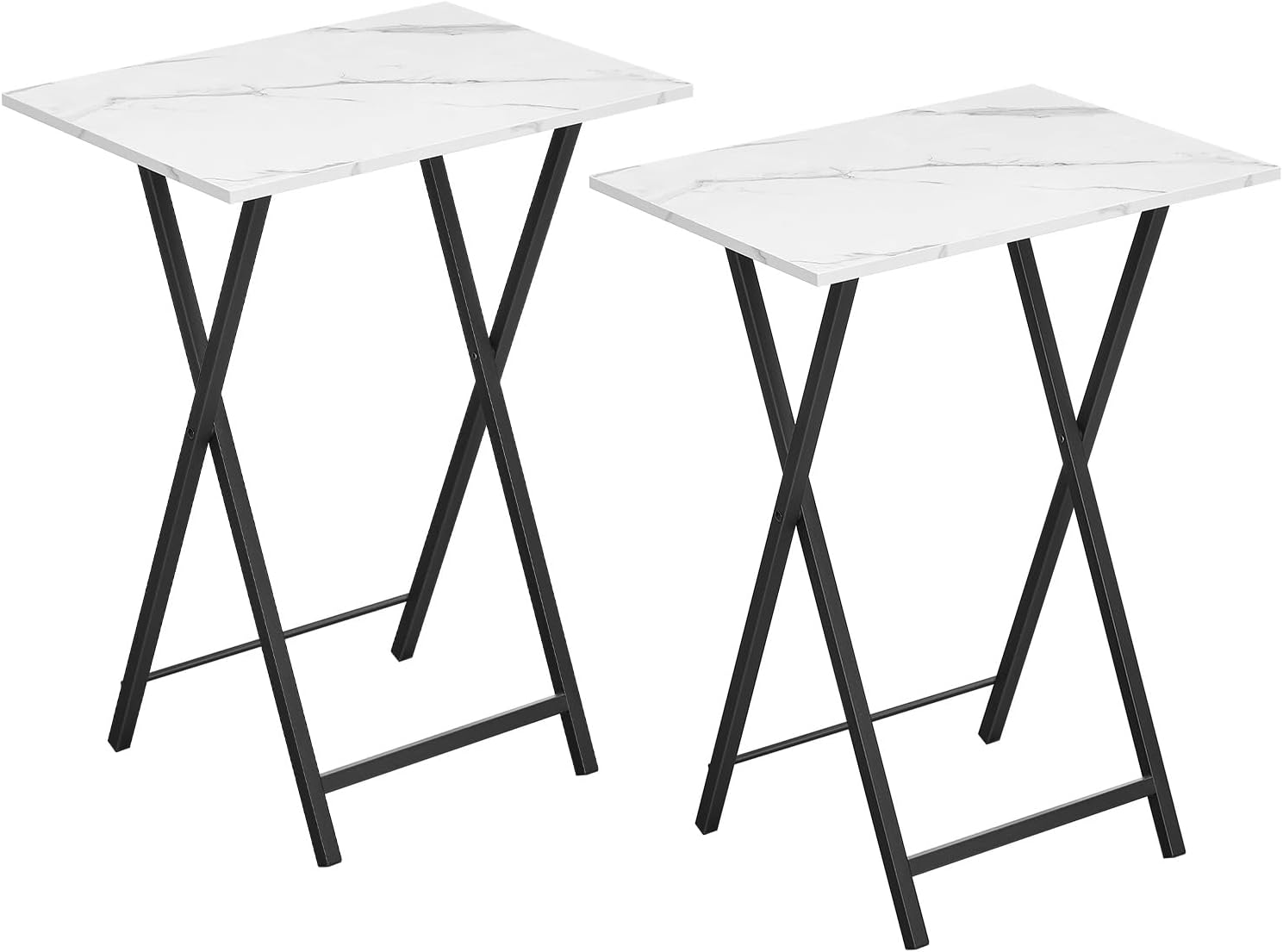 HOOBRO Folding TV Table, TV Tray, Stable Snack Table for Small Space, Portable Sofaside Desk, Easy Assembly and Storage