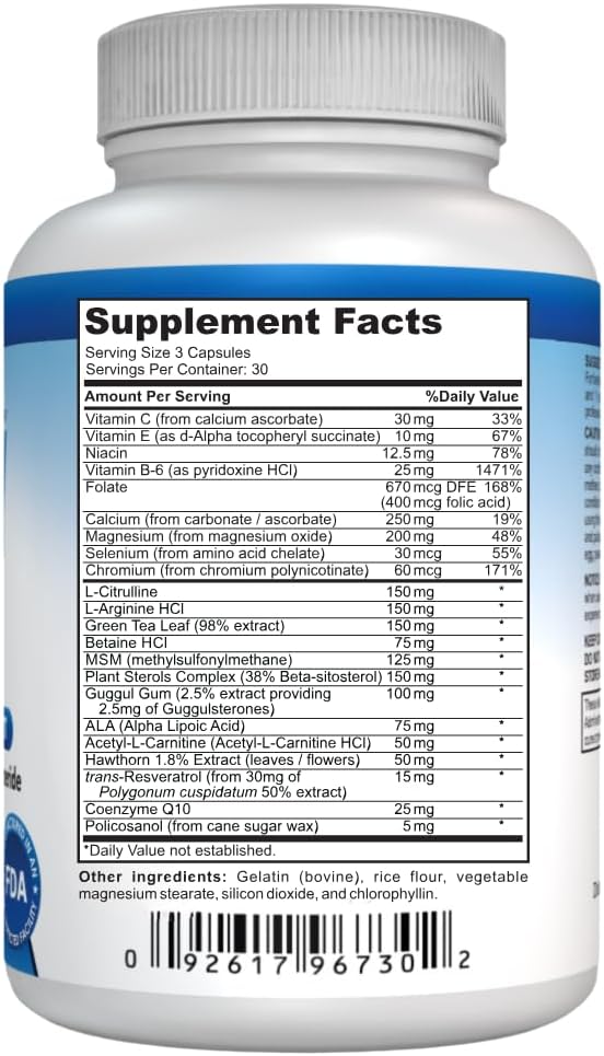 NutraPro Healthy Heart - Heart Health Supplements. Artery Cleanse & Protect .Supports Healthy Cholesterol and Triglyceride. GMP Certified.