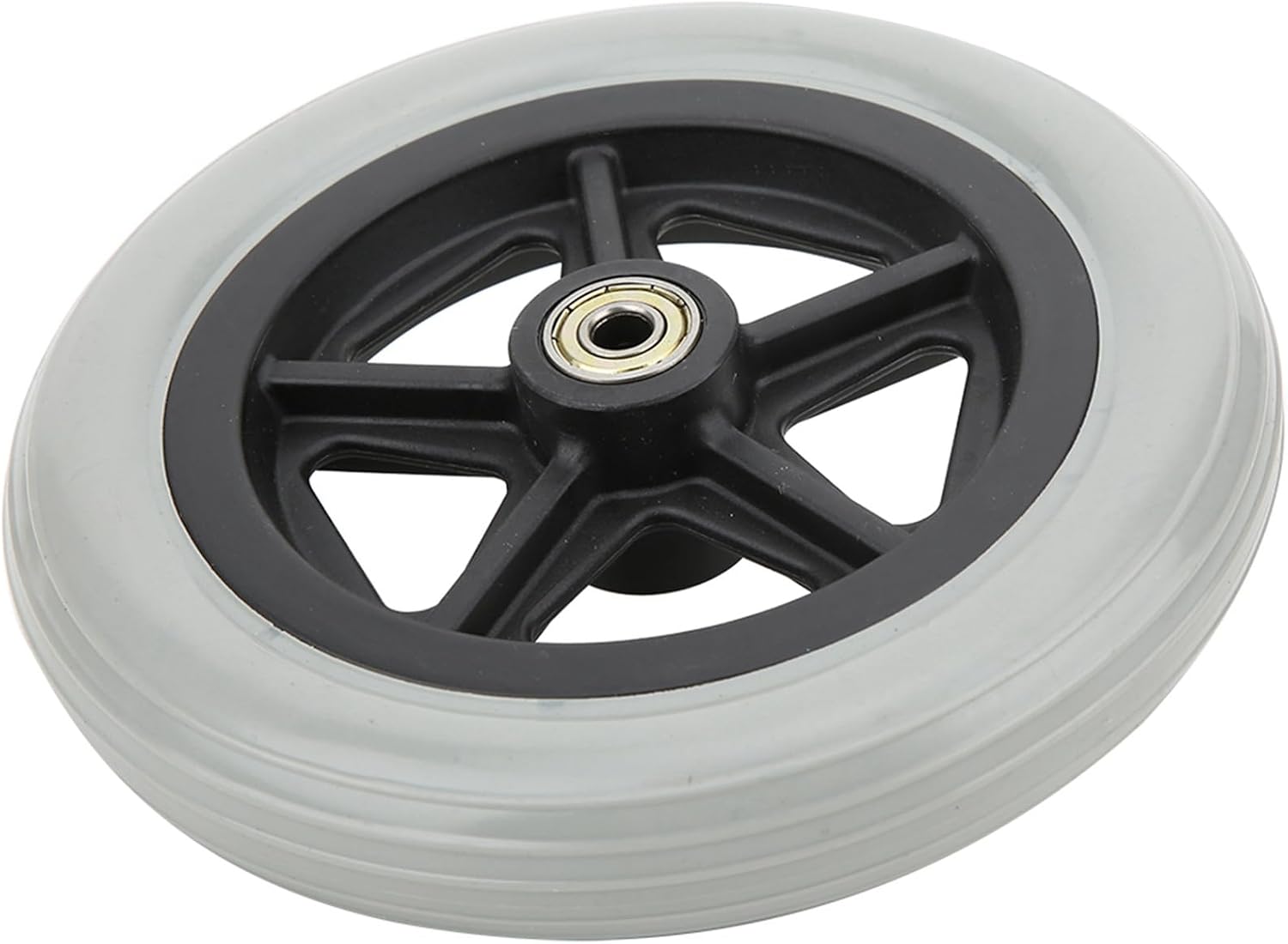 Wheelchair Front Wheels, 7 Inch Front Caster Disabled Anti-Slip Rubber Wheels Wheel Replacement for Wheelchairs, Rollators, Walkers