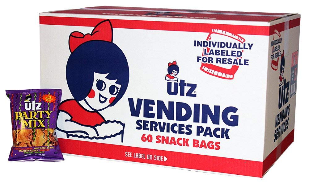 Utz Potato Chips, Barbeque – 1 oz. Bags (60 Count) – Crispy Potato Chips Made from Fresh Potatoes, Crunchy Individual Snacks to Go, Cholesterol Free, Trans-Fat Free, Gluten Free Snacks