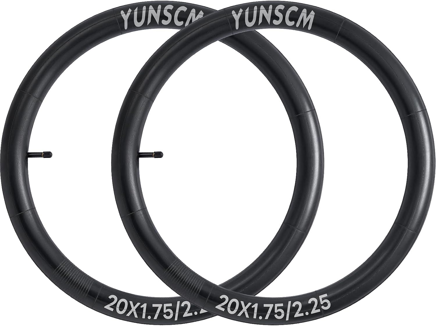 2-PCS 20" Heavy Duty Bike Tubes 20x1.75/1.95/2.10/2.125/2.25 Premium Butyl 20" Bicycle Inner Tubes Compatible with 20 x 1.75-2.25 Kids, Road, BMX