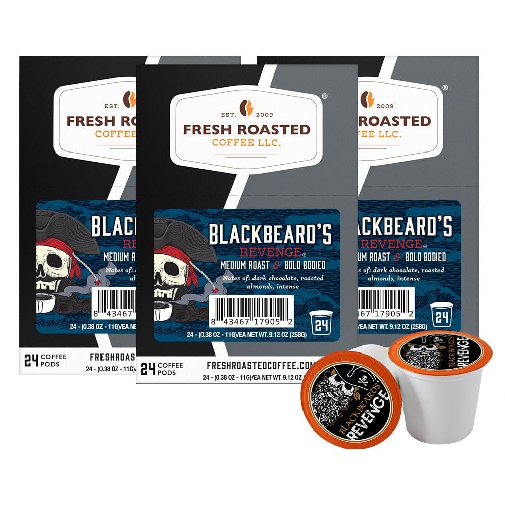 Fresh Roasted Coffee, Organic Colombian K-Cup Pods for Keurig Brewers, Medium Roast, USDA Organic, Kosher, 24 Count (Pack of 3)