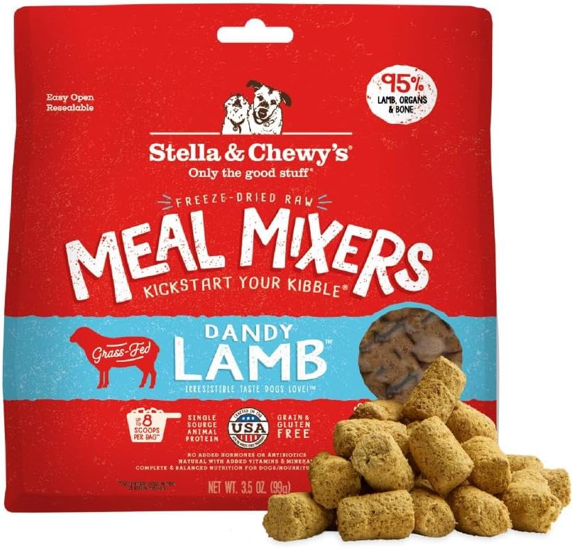 Stella & Chewy's Freeze-Dried Raw Chicken Meal Mixers- Dog Food Topper and Mixer - Made with 95% Cage-Free Chicken, Organs & Bone - Perfect for Picky Eaters - Grain-Free - 3.5oz