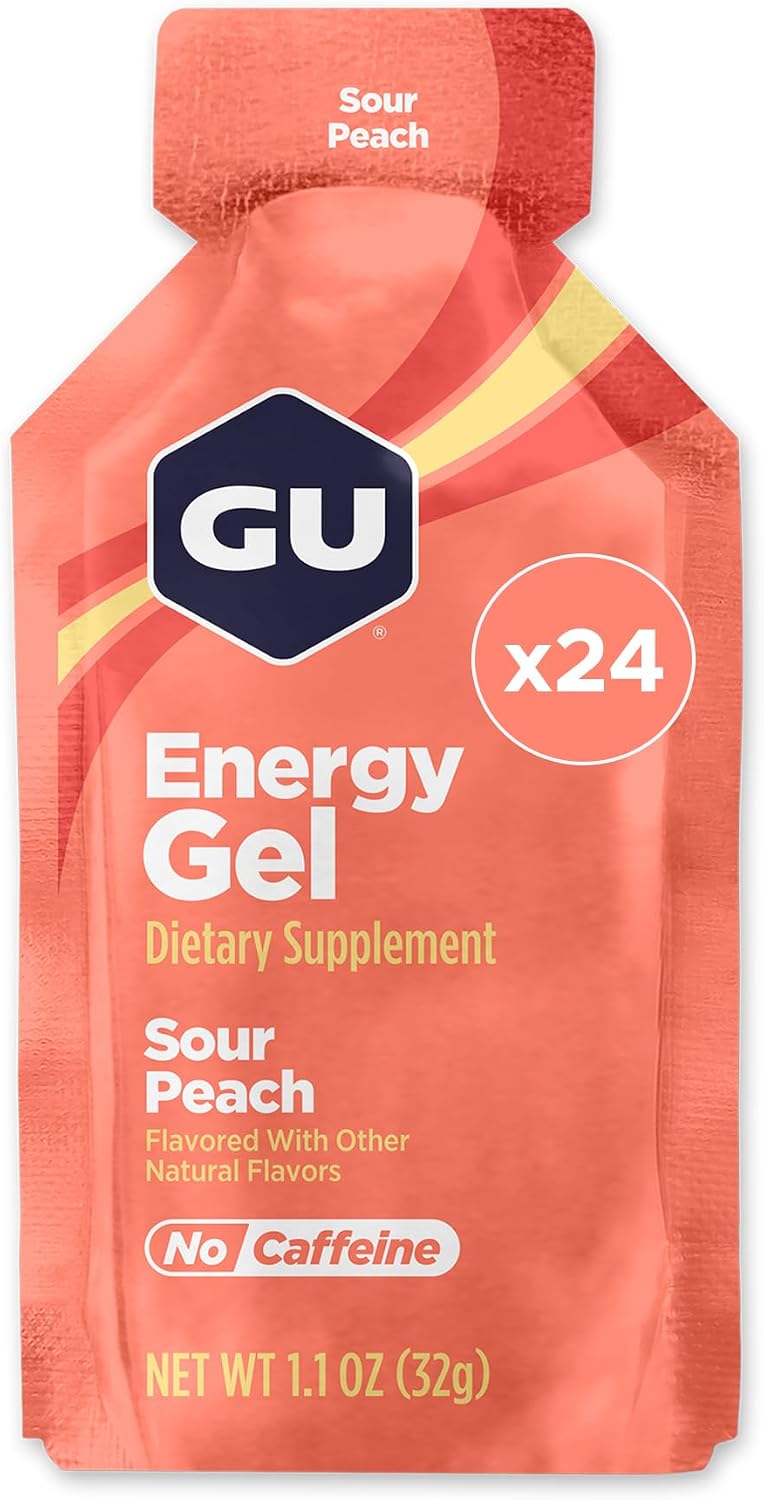GU Energy Original Sports Nutrition Energy Gel, Vegan and Dairy-Free On-the-Go Energy for Any Workout, Vanilla Bean, 8-Count