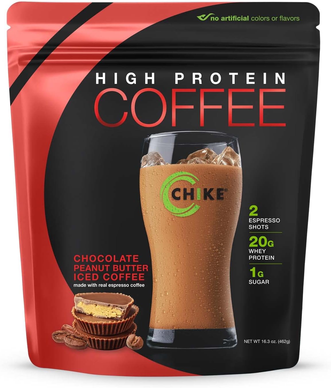 Chike Mocha High Protein Iced Coffee, 20 G Protein, 2 Shots Espresso, 1 G Sugar, Keto Friendly and Gluten Free, 14 Servings (15.3 Ounce)