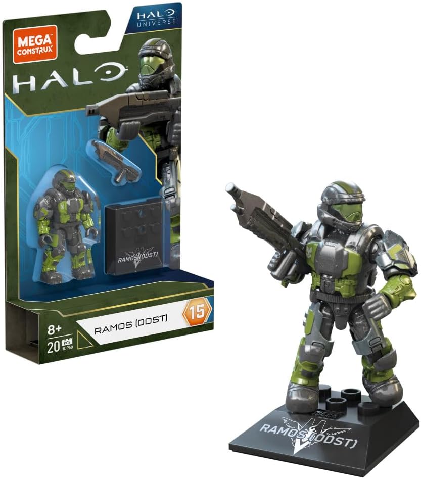 Mega Construx Halo Ramos ODST Action Figure Building Set, 3 Pieces, Ages 8+