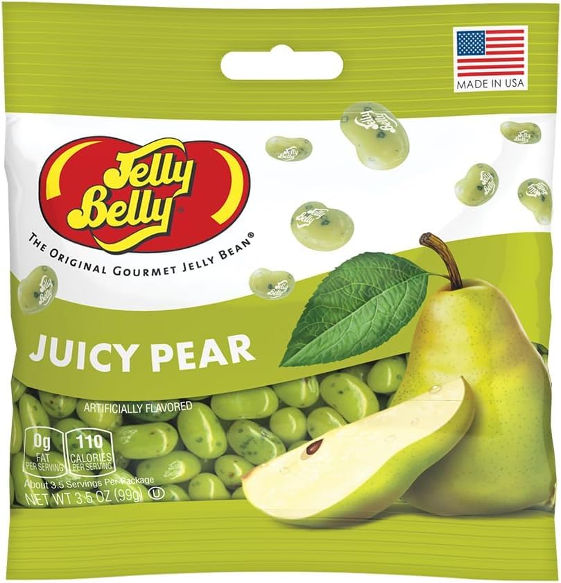 Jelly Belly Jelly Beans (Juicy Pear)-3.5 OZ (Packaging may vary)