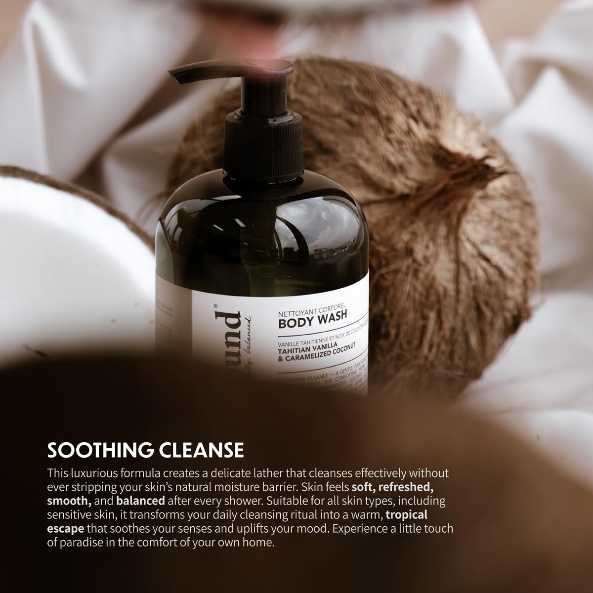 COMMON GROUND Natural Body Wash - Paraben & Cruelty Free, Vegan, Plant-Based, Botanical Freesia Scent & Avocado Oil Extracts - All Skin Types