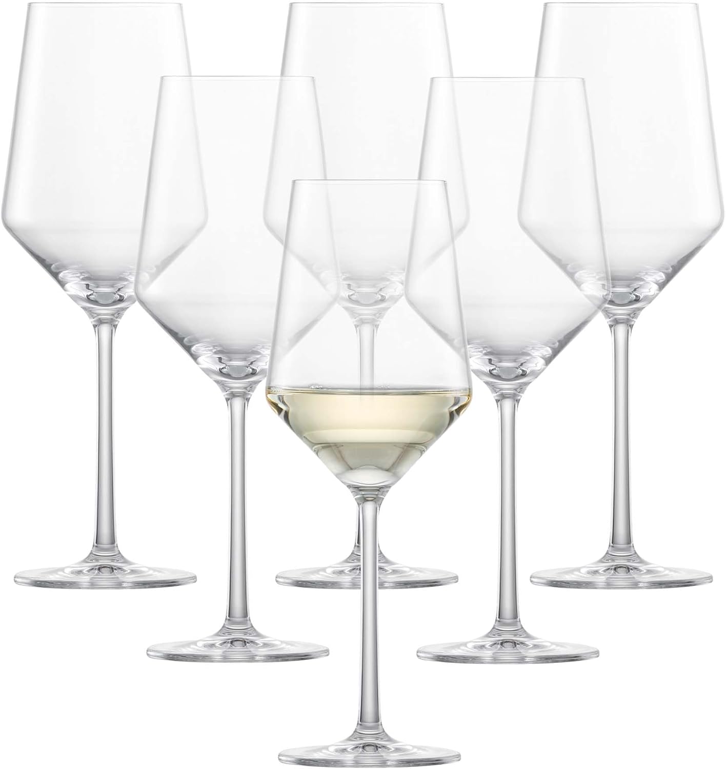 Zwiesel Glas Pure Sauvignon Blanc White Wine Glass (Set of 6), Graceful Wine Glasses for White Wine, Dishwasher-Safe Tritan Crystal Glasses